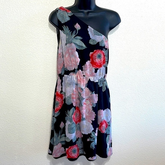 Alice + Olivia Silk Floral Mini Dress - Picture 1 of 10